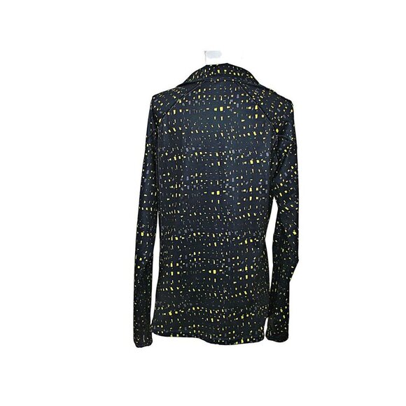 Under Armour Womens Fitted Cold Gear 1/2 Zip Pullover Blk Gray Yellow M/L Thumb - Picture 4 of 12